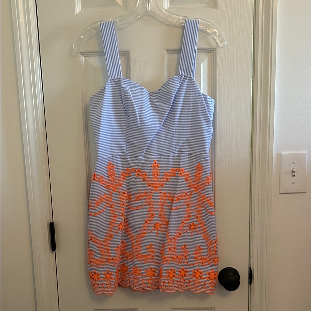 Tularosa Blue and Orange Mini Dress
